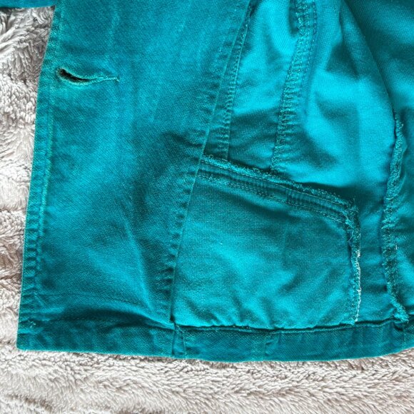 VINTAGE LEVI'S - Velvet Turquoise Jacket - 725 Originals - Picture 4 of 11